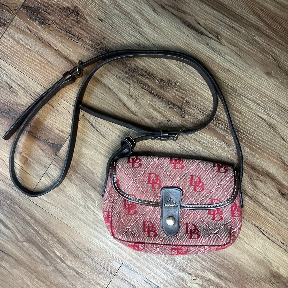 Dooney & Bourke Ruby Red Db Monogram Small Crossb… - image 4
